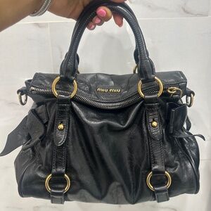 MIU MIU Vitello Mini Bow Bag
